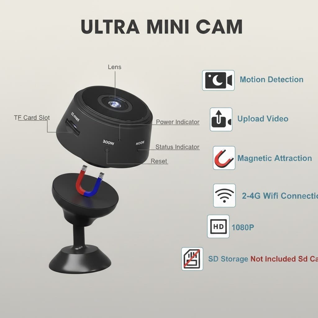 Magnetic HD Mini Camera