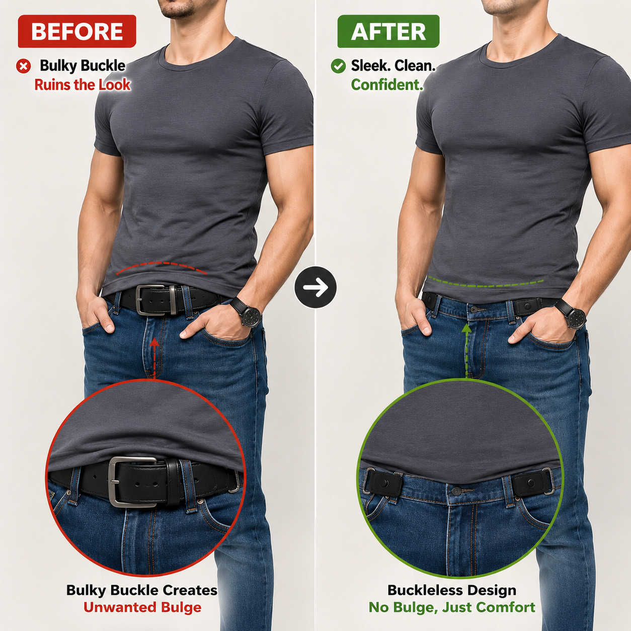 SnapFit™ Buckle-Free Belt